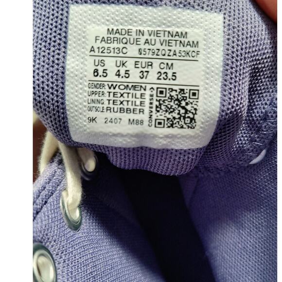 Converse Chuck Taylor All Star Lift Platform Sneakers Wmn's Sz 6.5 Purple Beaded - Picture 3 of 16